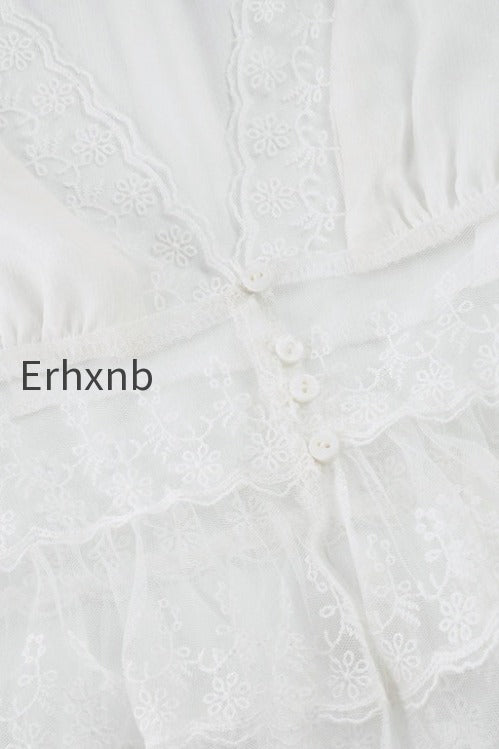 elegant-solid-lace-v-neck-sheer-blouse