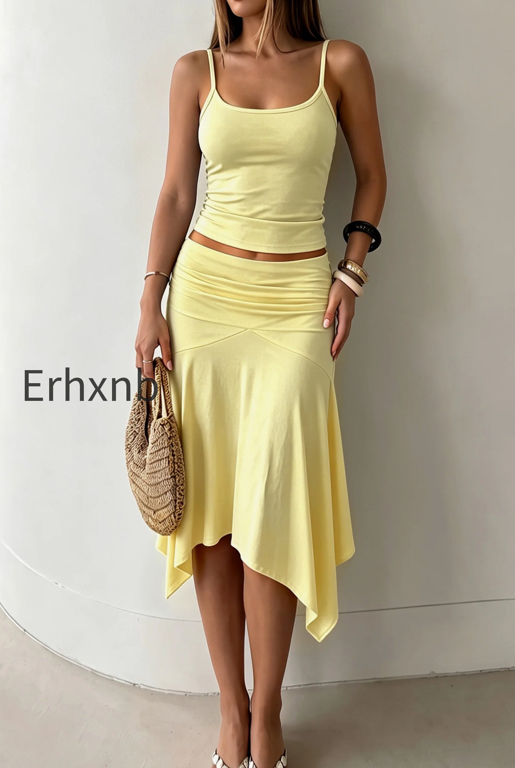 chic-solid-ruffle-hem-midi-skirt