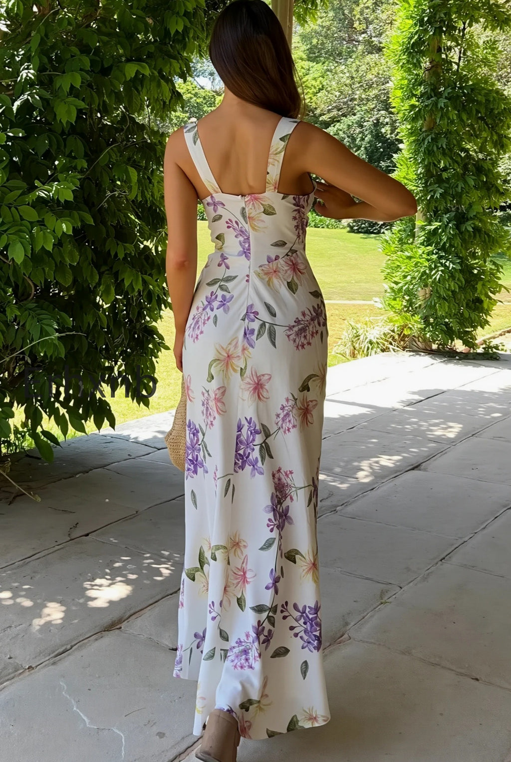 floral-printed-deep-v-bodycon-maxi-dress