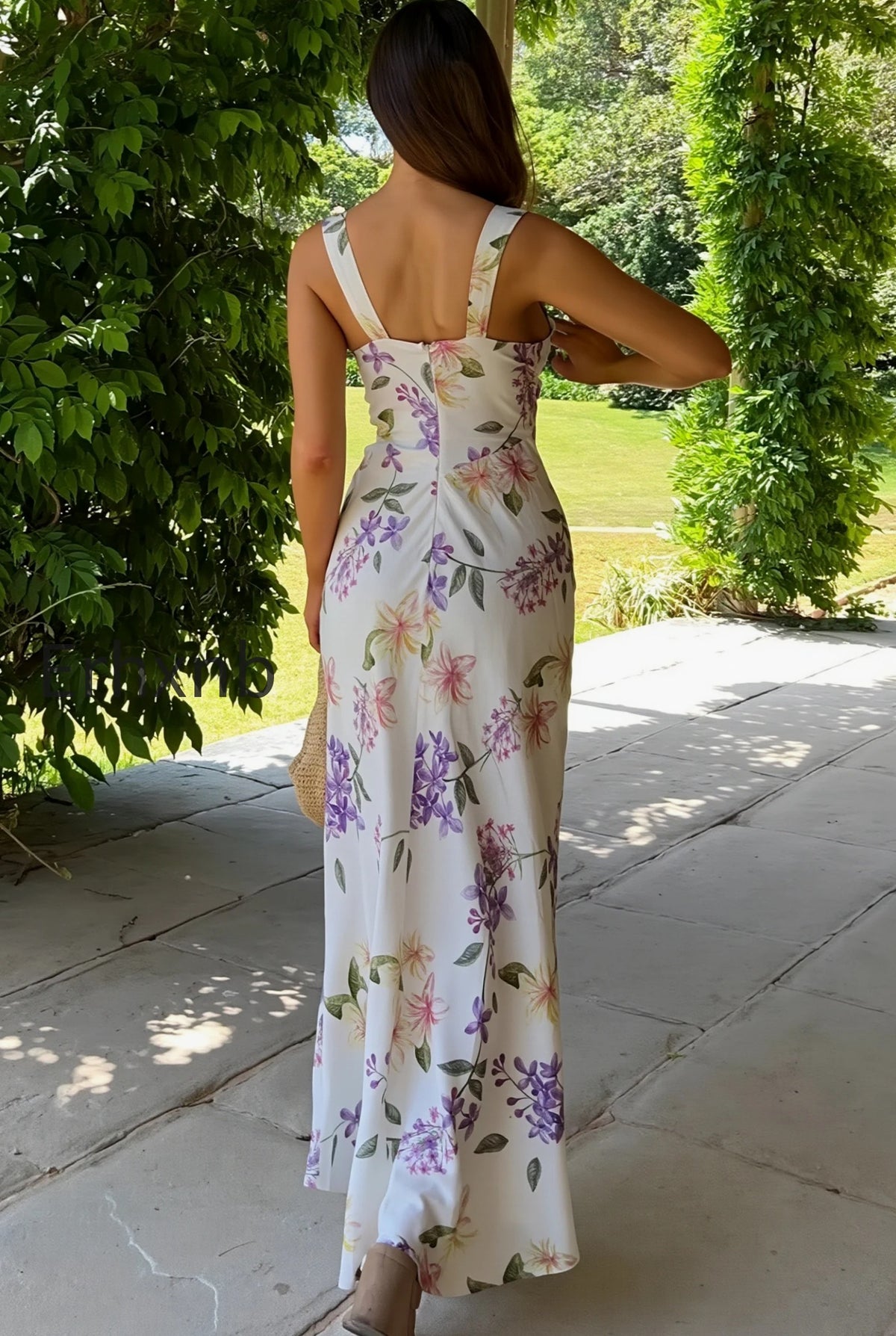 floral-printed-deep-v-bodycon-maxi-dress