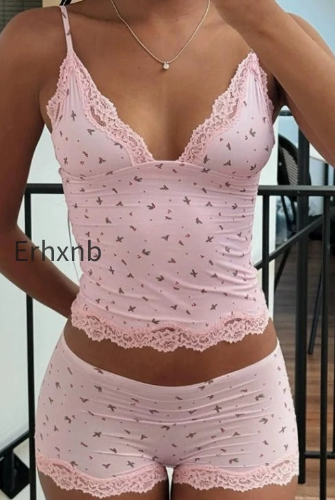 chic-casual-floral-lace-sexy-cami-two-piece-set