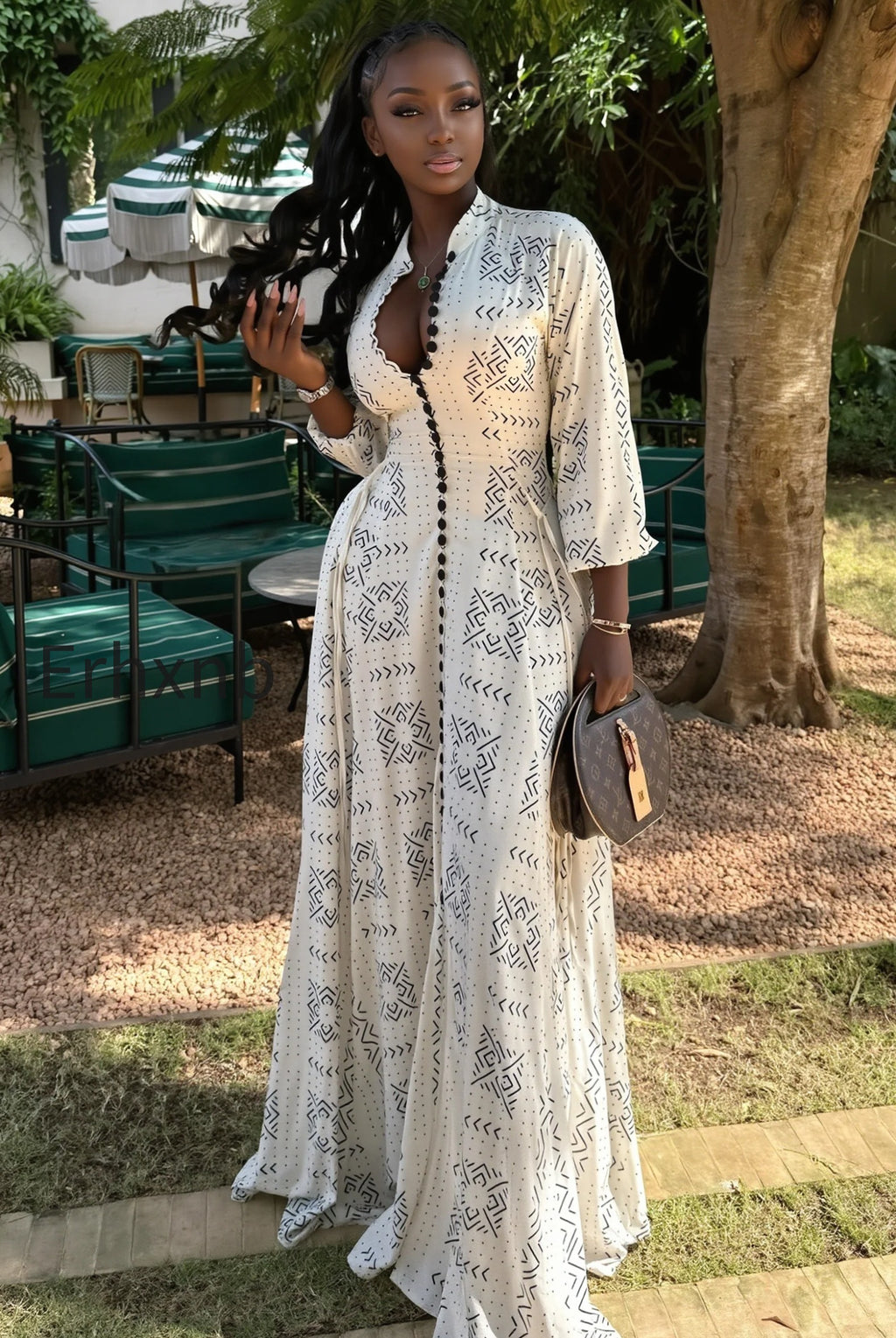 casual-stand-collar-button-maxi-dress