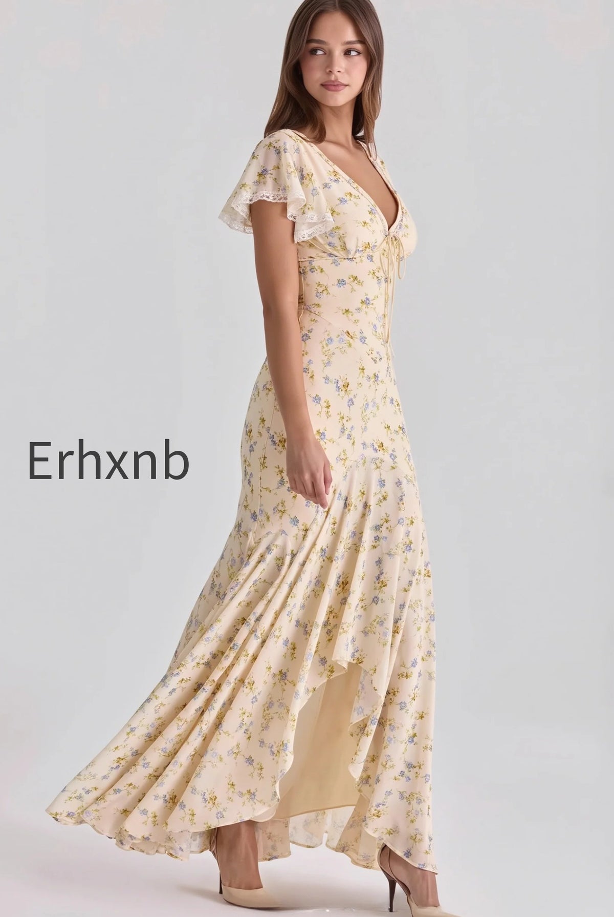 floral-printed-v-neck-bodycon-maxi-dress