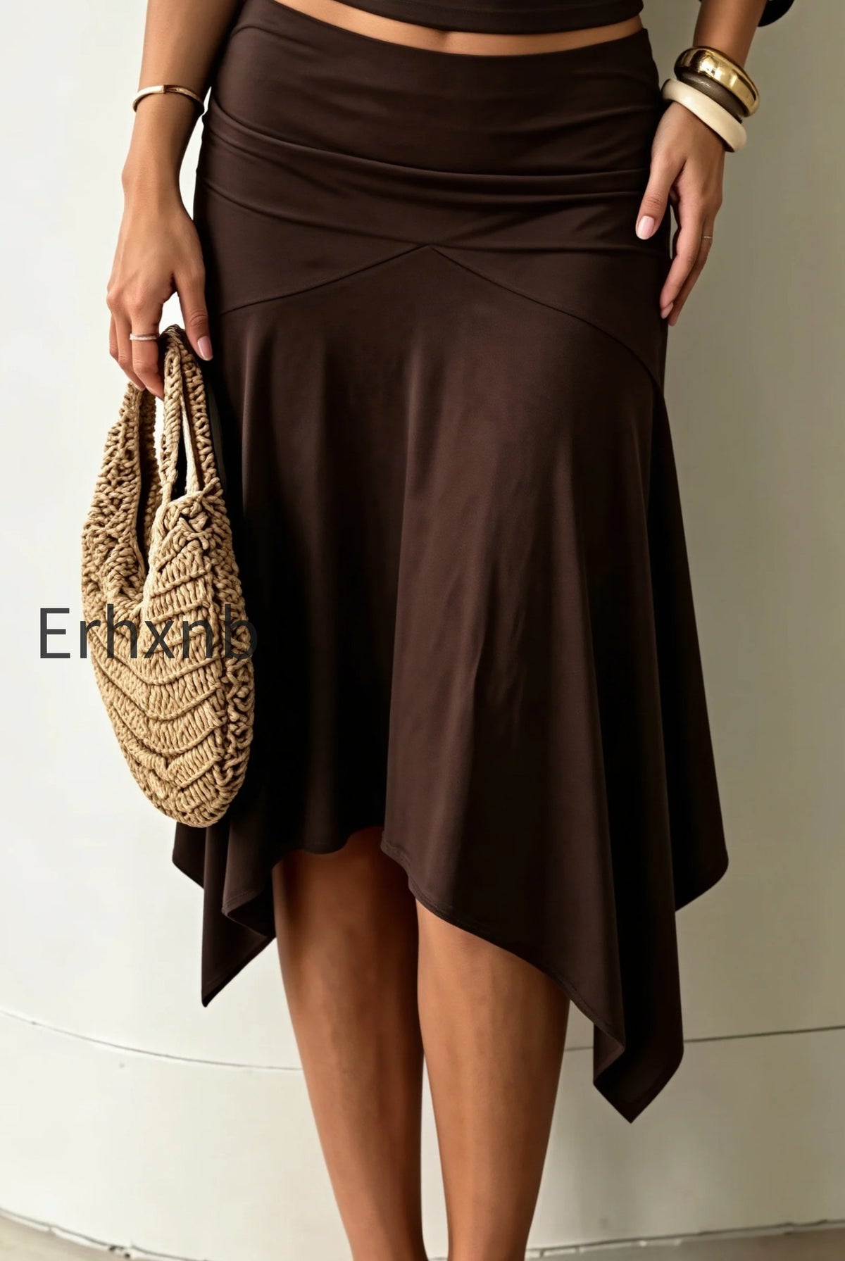 chic-solid-ruffle-hem-midi-skirt