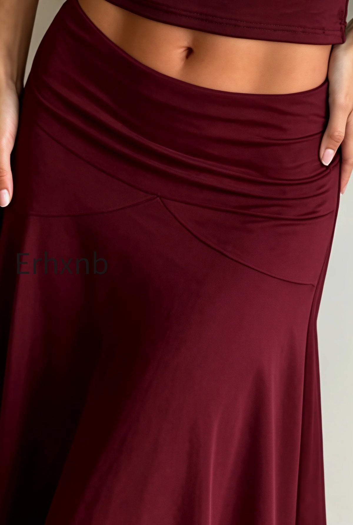 chic-solid-ruffle-hem-midi-skirt