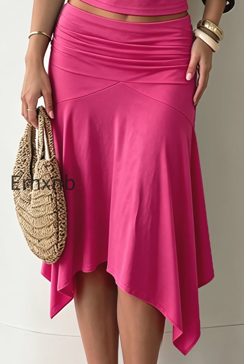 chic-solid-ruffle-hem-midi-skirt