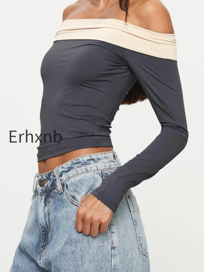 long-sleeve-crop-contrast-color-off-shoulder-casual-club-streetwear-aesthetic-t-shirts