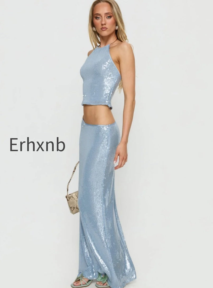 emalia-sheer-sequin-maxi-skirt-blue