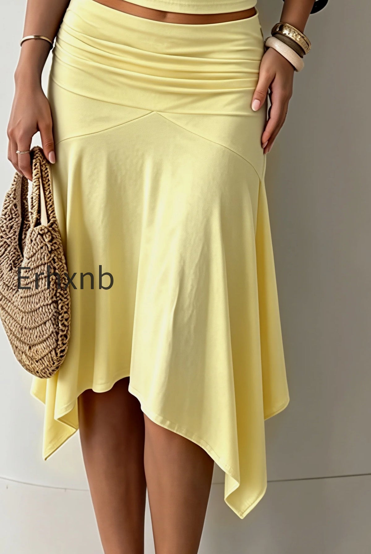 chic-solid-ruffle-hem-midi-skirt