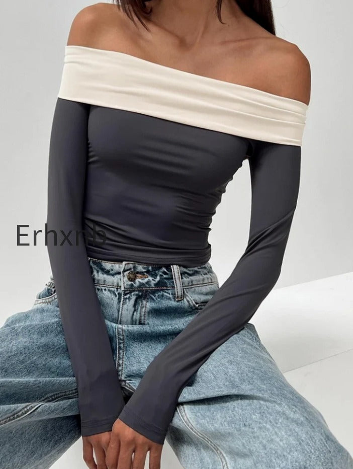 long-sleeve-crop-contrast-color-off-shoulder-casual-club-streetwear-aesthetic-t-shirts