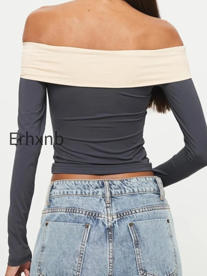 long-sleeve-crop-contrast-color-off-shoulder-casual-club-streetwear-aesthetic-t-shirts