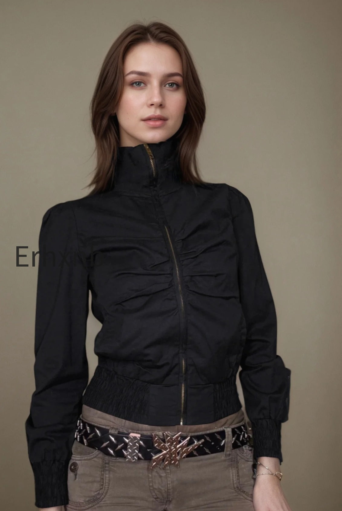 ribbed-zipped-high-neck-jacket