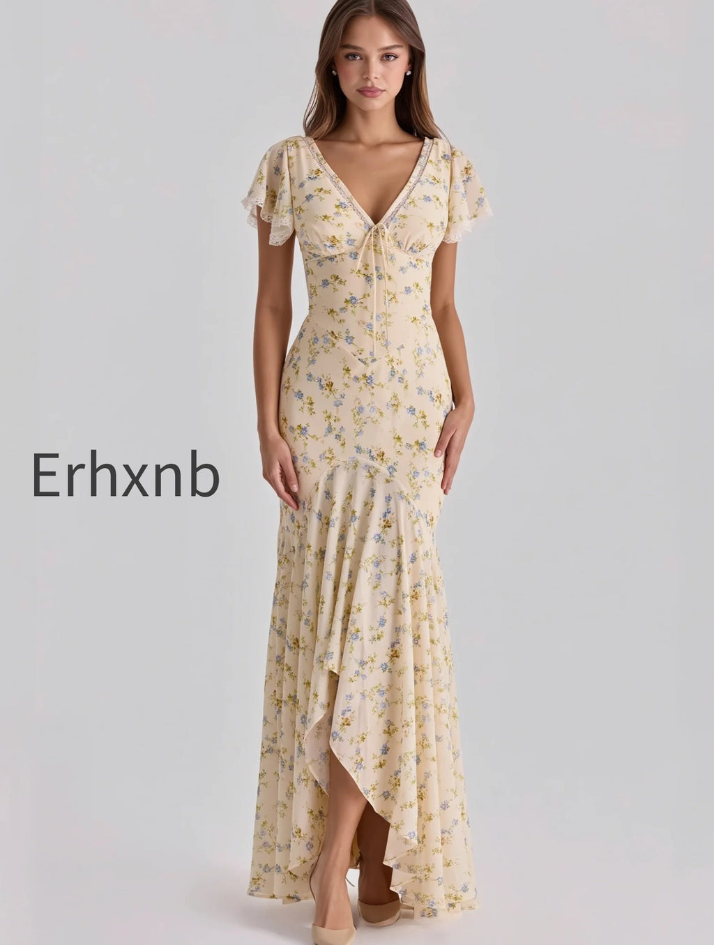 floral-printed-v-neck-bodycon-maxi-dress